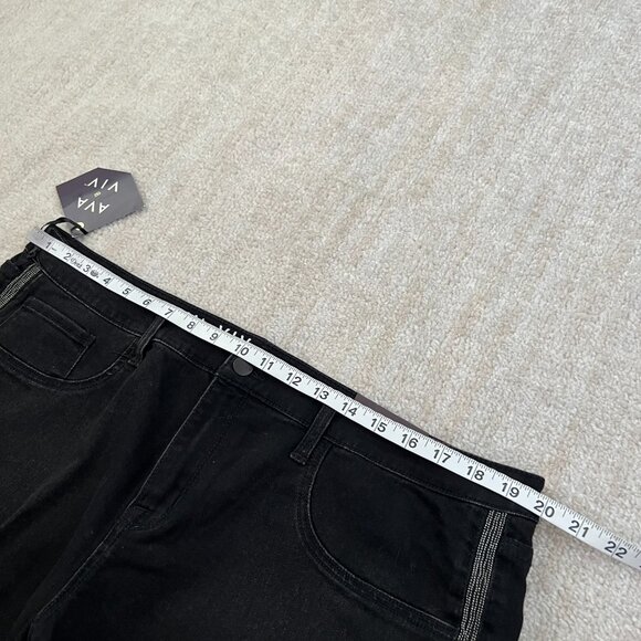 NWT Ava & Viv Super Stretch Jeggings Skinny Jeans 20W Black Boho - Picture 8 of 11